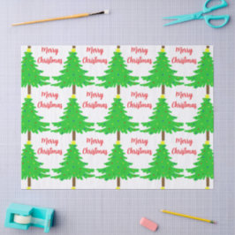 Papel De Seda Árvores de Natal Alegre Festivas