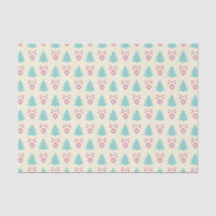 Papel De Seda Árvores de Natal, arcos & teste padrão retro dos