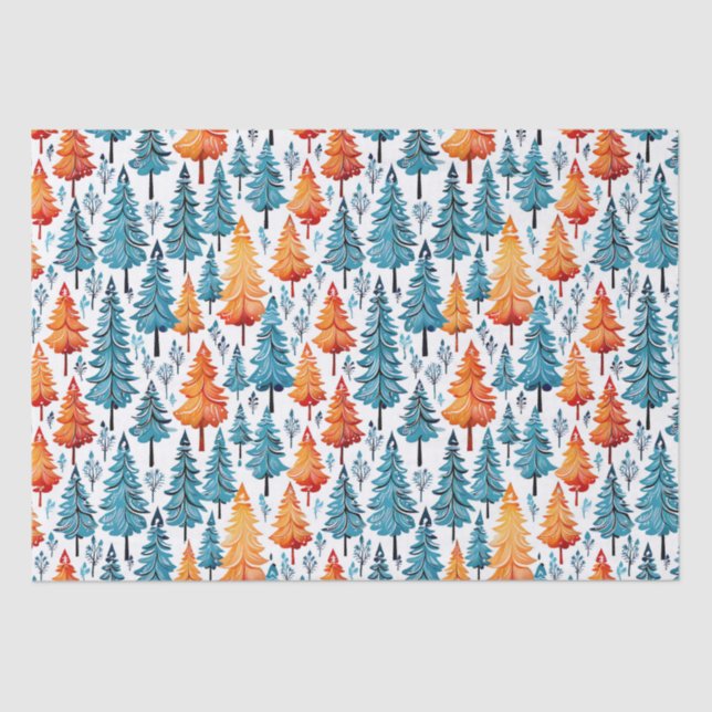 Papel De Seda Árvores de Natal bonito (Frente )