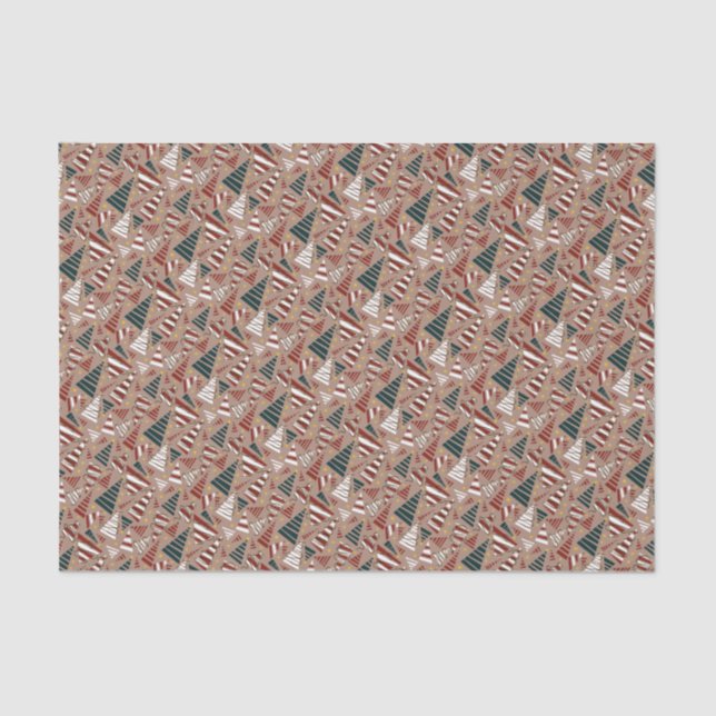 Papel De Seda Árvores de Natal de madeira (Frente )