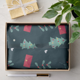 Papel De Seda Árvores de Natal Deep Green Presente Perfeito