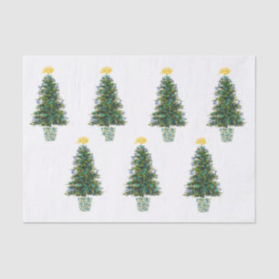 Papel De Seda Árvores de Natal do tema da música