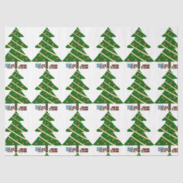 Papel De Seda Árvores de Natal e presentes