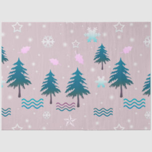 Papel De Seda Árvores de Natal Estrelas Snowflakes Sai do Natal