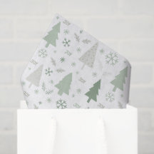 Árvores de Natal Modernas em Verde Sage Padrão de 