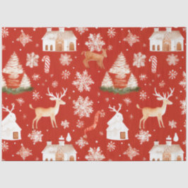 Papel De Seda Árvores de Natal Reindeer Snowflakes de Natal