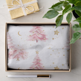 Papel De Seda Árvores de Natal Rosa