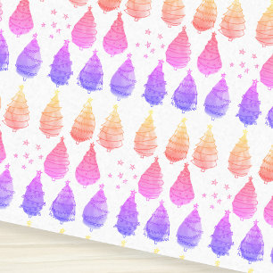 Papel De Seda Árvores de Natal Rosa