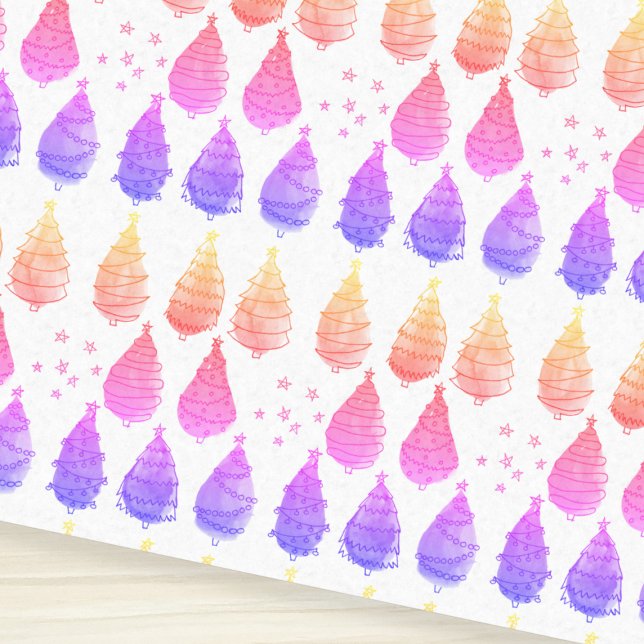 Papel De Seda Árvores de Natal Rosa (Criador carregado)