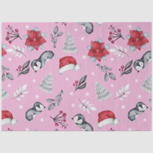 Papel De Seda Árvores de Natal Santa Hats Festa de inverno Natal