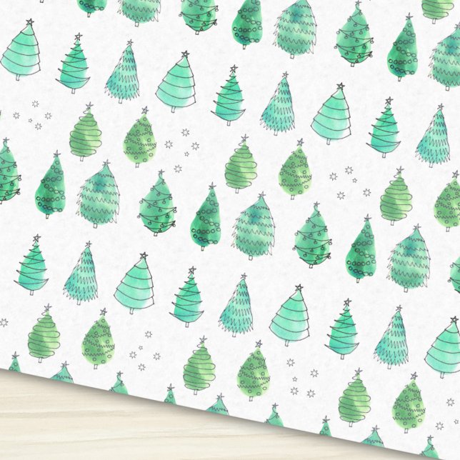 Papel De Seda Árvores de Natal Verdes (Criador carregado)