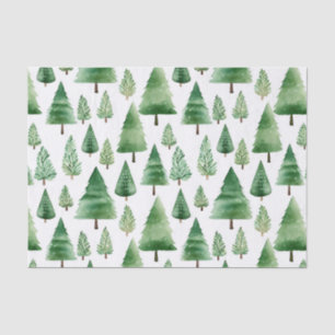 Papel De Seda Árvores de Natal Verdes