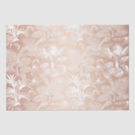 Papel De Seda Árvores de Palma Tropicais Modernas Rosa Branco Do