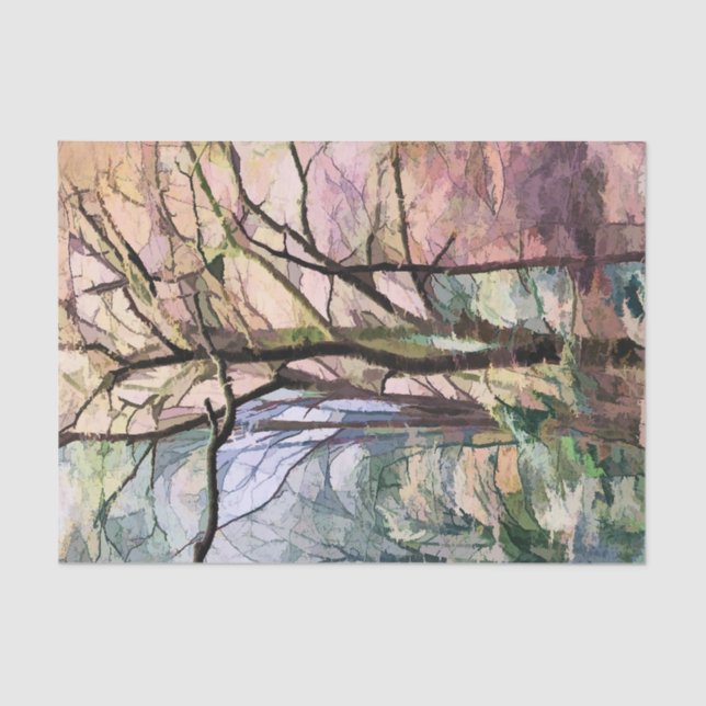 PAPEL DE SEDA ÁRVORES DO OUTONO (Frente )