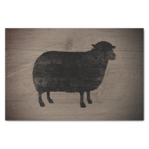 Papel De Seda As ovelhas negras mostram em silhueta o estilo