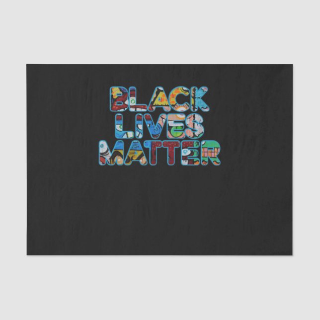 Papel De Seda As vidas negras são importantes para a igualdade d (Frente )