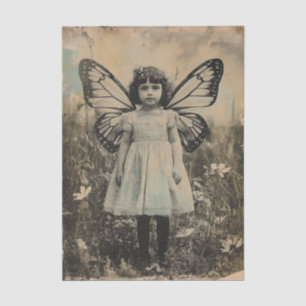 Papel De Seda Asas de Borboleta Menina Fada Vintage