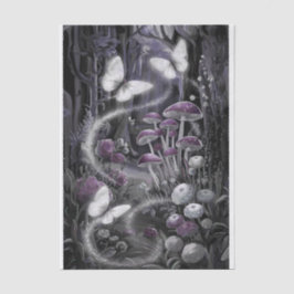 Papel De Seda Asas de Escuta, Borboletas Floresta Ametista