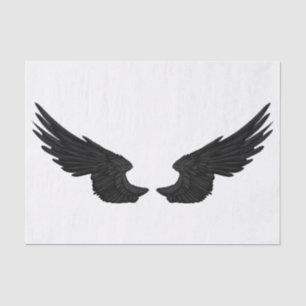 Papel De Seda Asas pretas do anjo de Falln