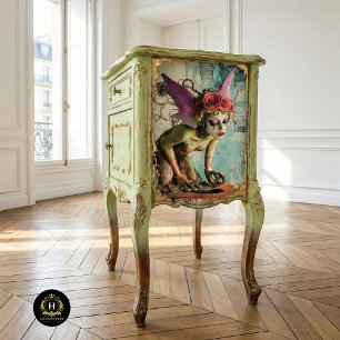 Papel De Seda Asas Rosa Paris Gótico Decoupage de Gárgula