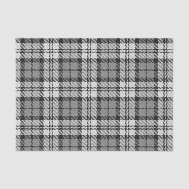 Papel De Seda Ash Cinza Blackwatch Campbell Tartan Xadrez (Frente )