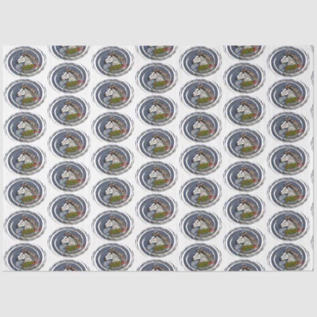 Papel De Seda Astrid Horse para os Feriados (Frente )