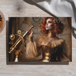 Papel De Seda Astrônomo Dourado Steampunk Vitoriano Decoupage