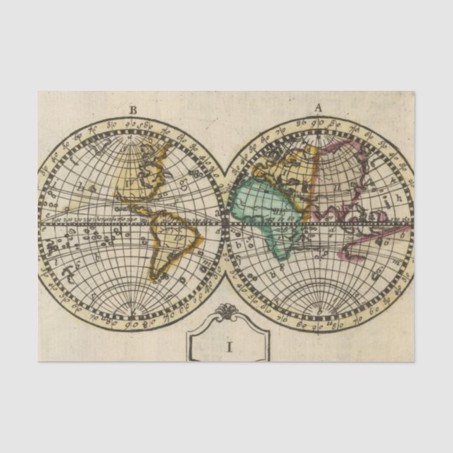 Papel De Seda Atlas de mundo (Frente )