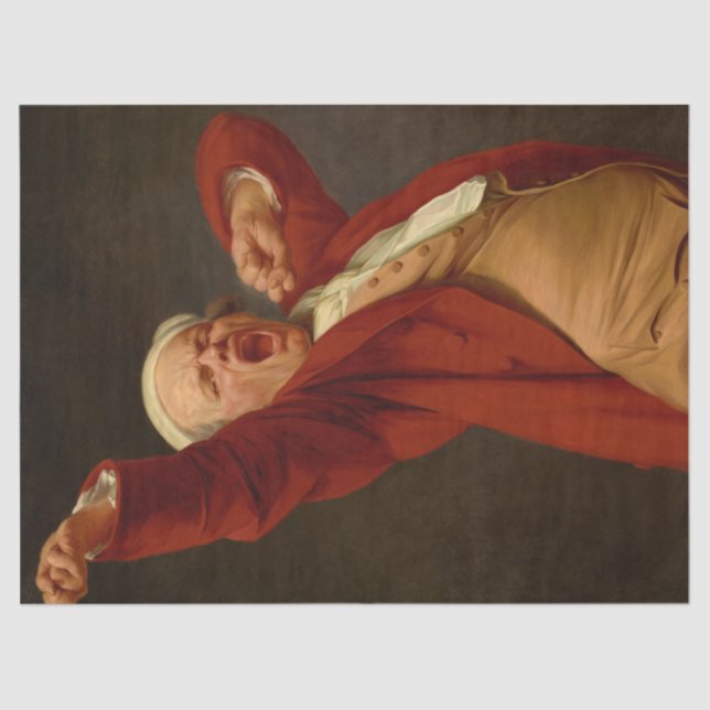 Papel De Seda Autorretrato, bocejo de Joseph Ducreux (Frente )