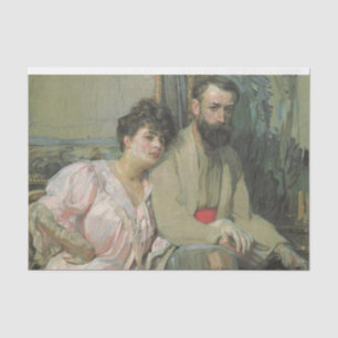 Papel De Seda Autorretrato com sua esposa (por Frantisek Kupka)