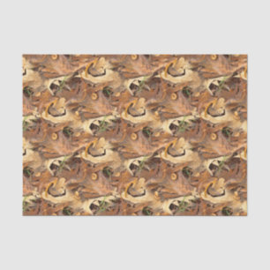Papel De Seda Autumn Deixa Camo Abstrato