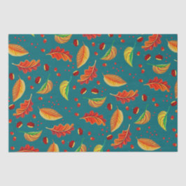 Papel De Seda Autumn Deixa Loucos Castanha Padrão Elegante Queda