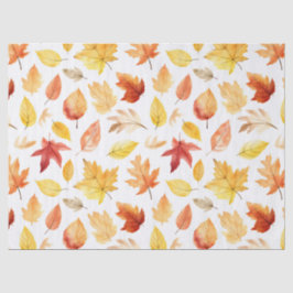 Papel De Seda Autumn Fall Deixa Terracotta Brown Boho Padrão