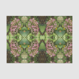 Papel De Seda Autumn Hydrangea Bloom com Ouro Hosta Leaves