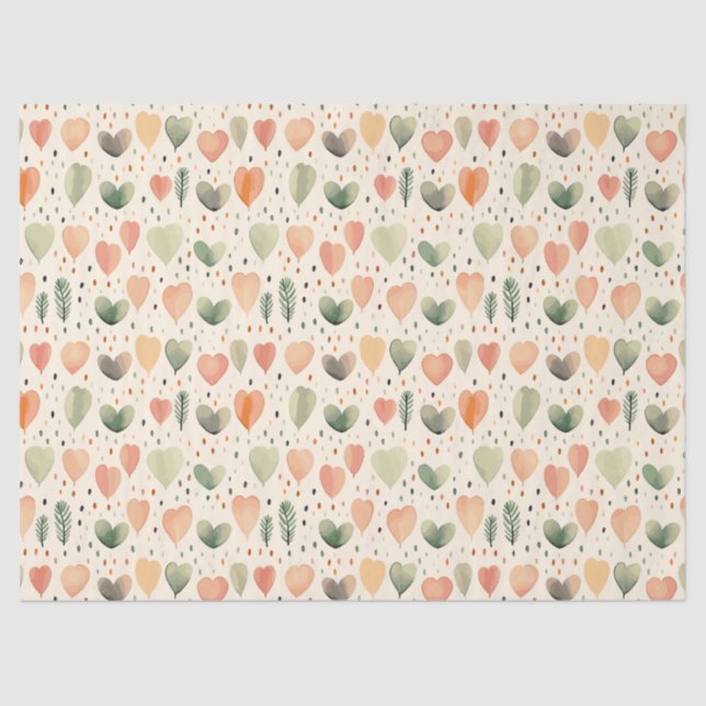Papel De Seda Autumn Medium Hearts 2 (Frente )