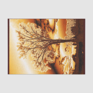 Papel De Seda Autumn Molten Dourada Tree of Life
