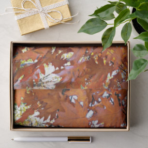 Papel De Seda Autumn Oak Deixa Floral
