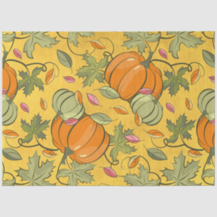 Papel De Seda Autumn Pumpkins and Leaves Series Design 20