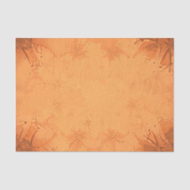 Papel De Seda Autumn Victorian Brown Orange Pattern (Frente )