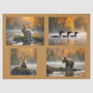 Papel De Seda Autumn Wildlife