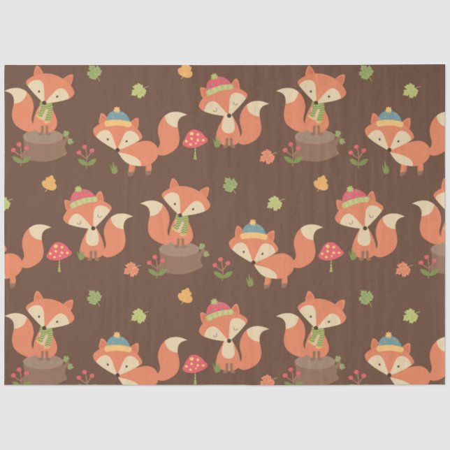 Papel De Seda Autumn Woodland Series Design 1 (Frente )