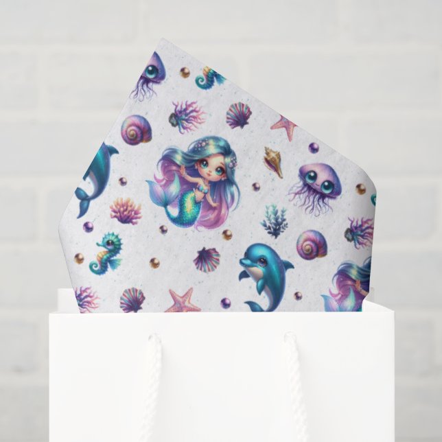Papel De Seda Aventura da Sereia! (Sacola de presentes)