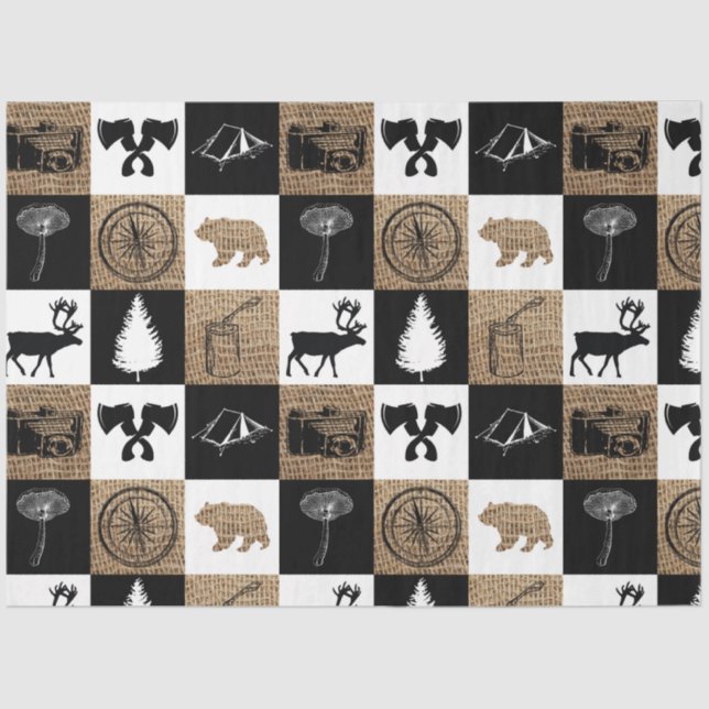 Papel De Seda Aventura Rustic Camping Outdoor (Frente )