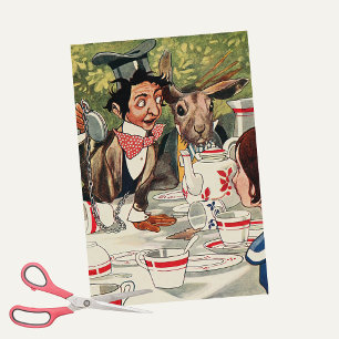Papel De Seda Aventuras de Alice no Partido do Tea em Maravilha