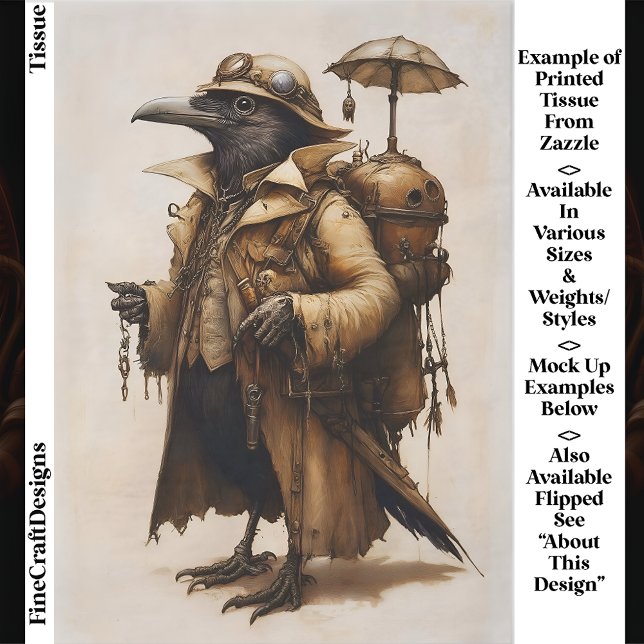 Papel De Seda Aventureira Exploradora Steampunk Corvo EG7L Decou (Criador carregado)