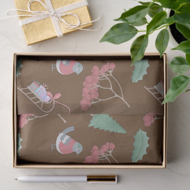 Papel De Seda Aves de Natal e Diarreias (Presente)