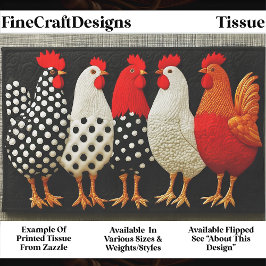 Papel De Seda Aves e Galos Country Quilted Fun EN2L Decoupage