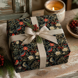 Papel De Seda Aves Festivas Elegantes & Decoupage de Natal Flora