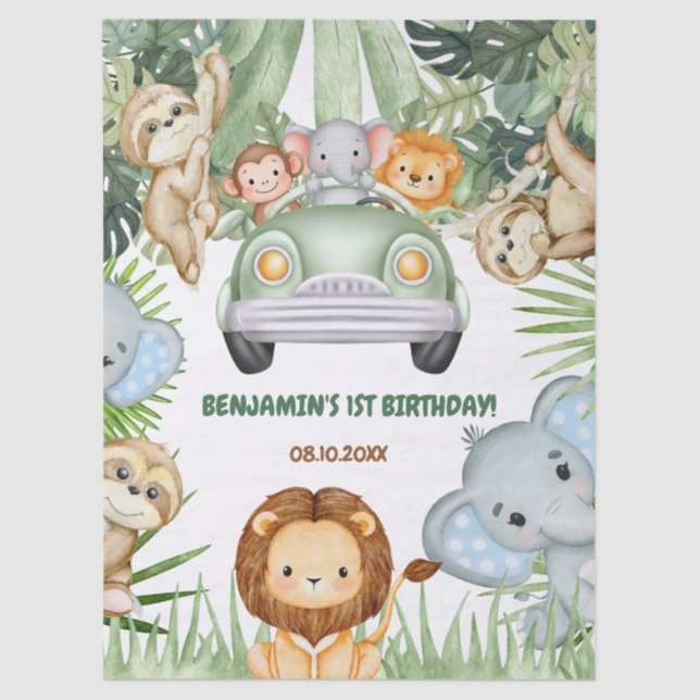 Papel De Seda Aves Selvagens Tropicais Selvagens Selvagens Selva (Frente )