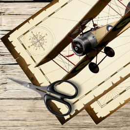 Papel De Seda avião de vintage